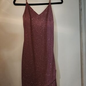Elegant Pink Glitter Dress